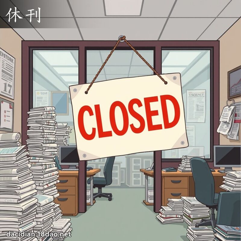 休刊 - 国语大辞典配图