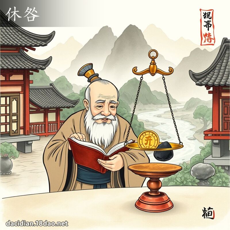 休咎 - 國語大辭典配圖