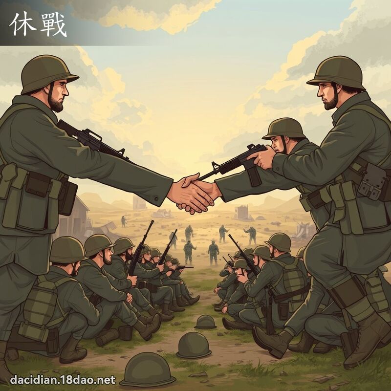 休战 - 国语大辞典配图