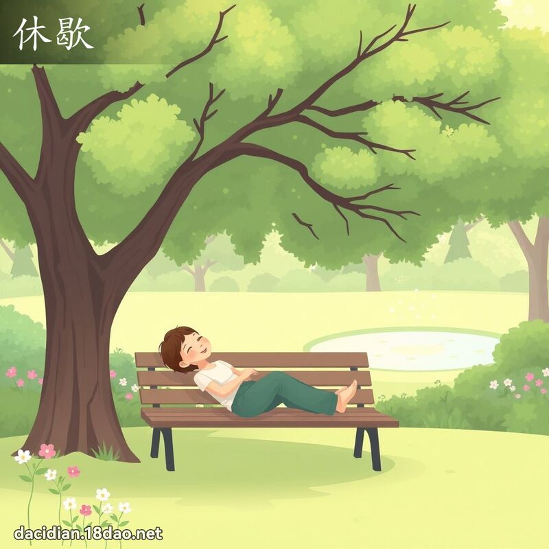 休歇 - 国语大辞典配图