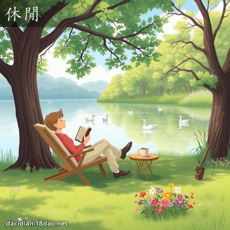 休閒 - 國語大辭典配圖