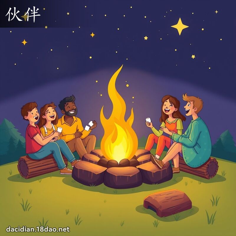 伙伴 - 國語大辭典配圖