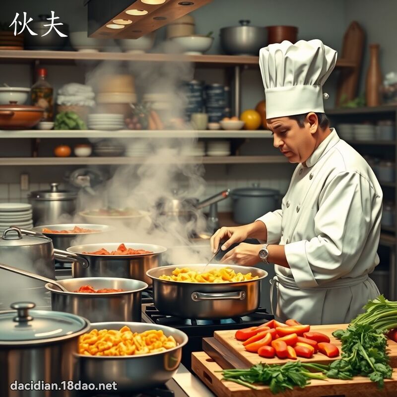 伙夫 - 国语大辞典配图