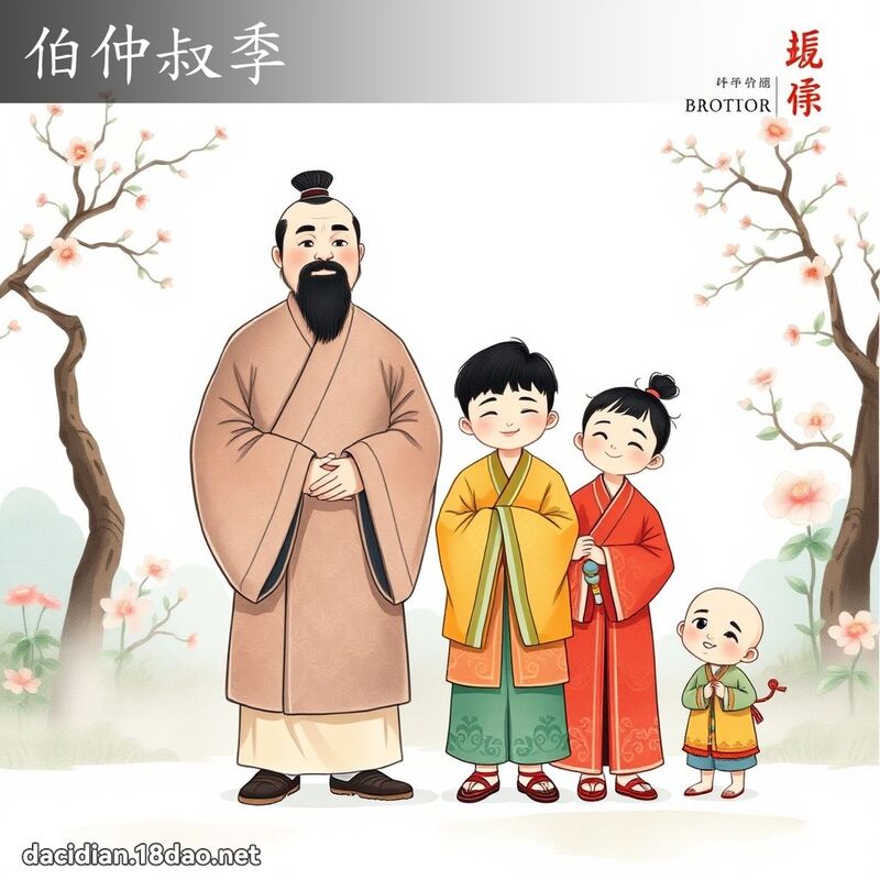 伯仲叔季 - 國語大辭典配圖