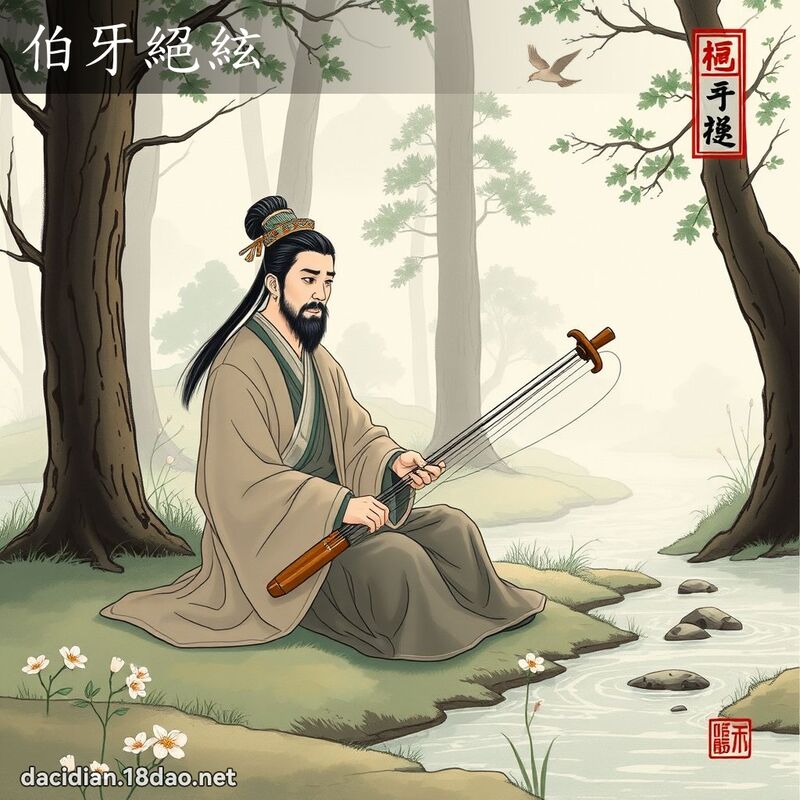 伯牙絕絃 - 國語大辭典配圖