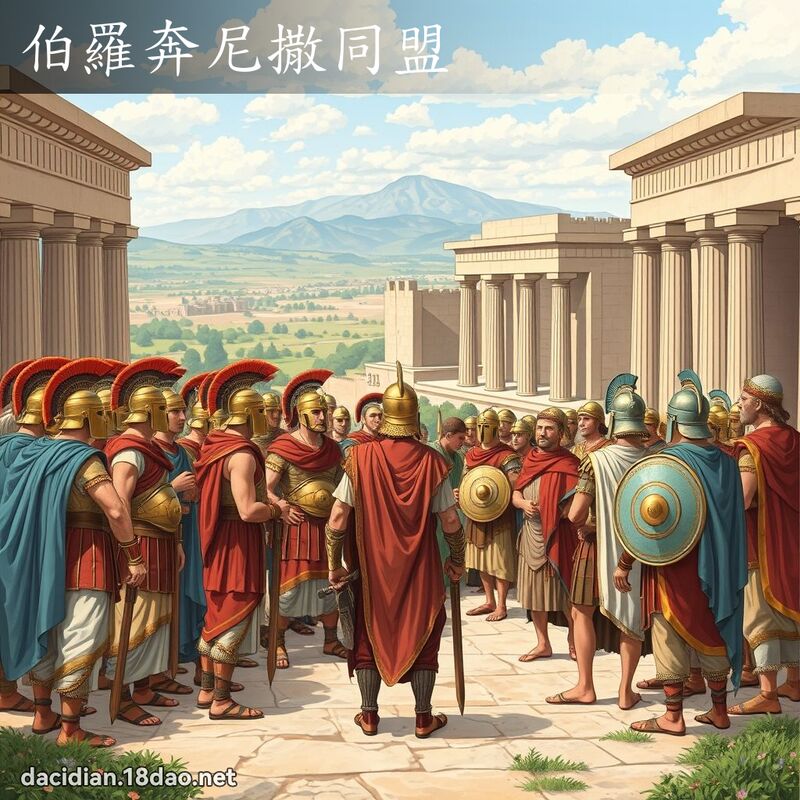 伯羅奔尼撒同盟 - 國語大辭典配圖