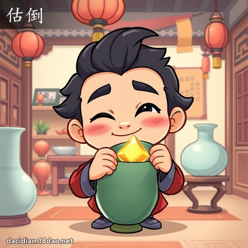估倒 - 国语大辞典配图