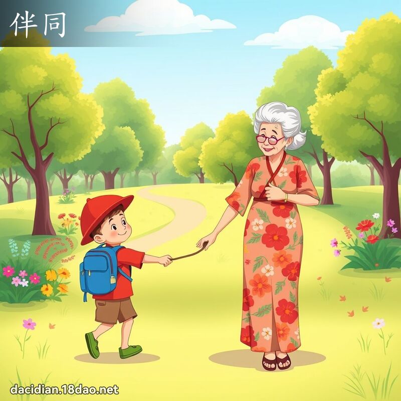 伴同 - 國語大辭典配圖
