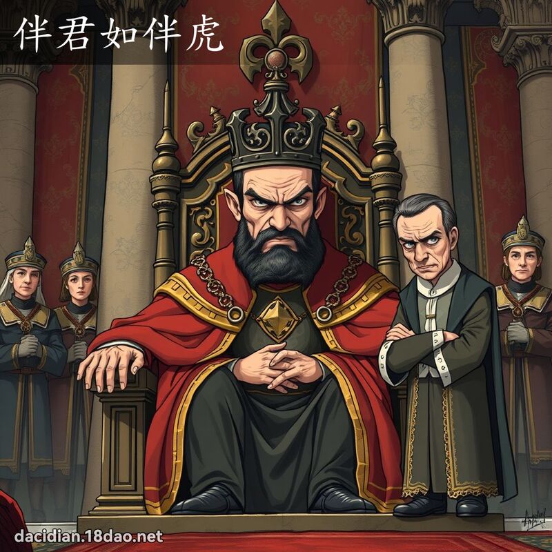 伴君如伴虎 - 国语大辞典配图