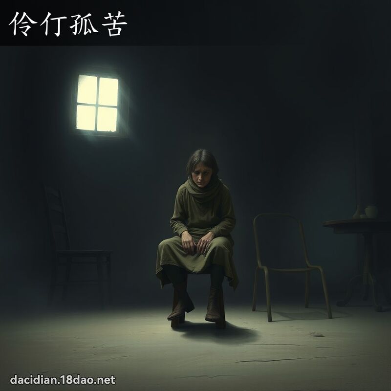 伶仃孤苦 - 国语大辞典配图