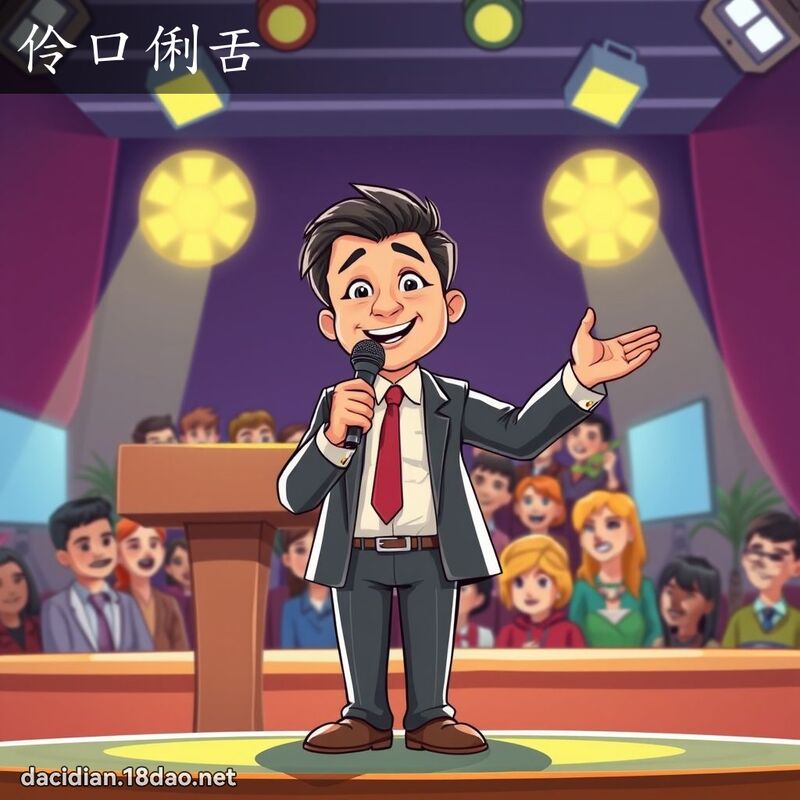 伶口俐舌 - 國語大辭典配圖