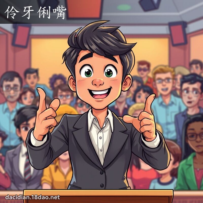 伶牙俐嘴 - 國語大辭典配圖