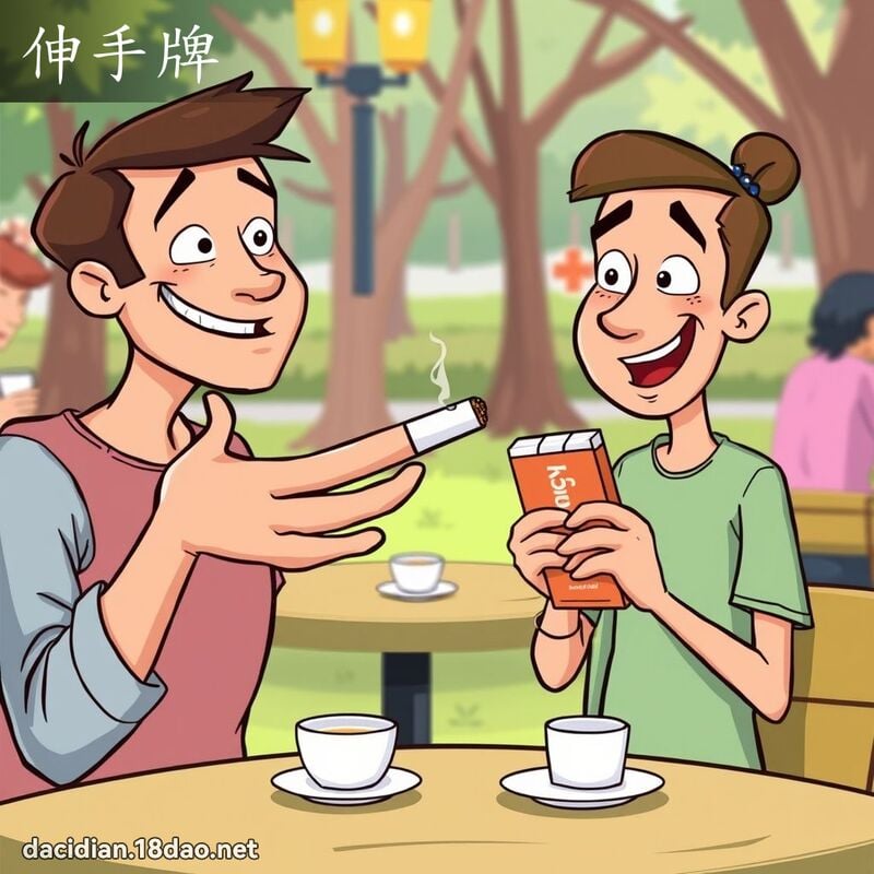 伸手牌 - 国语大辞典配图