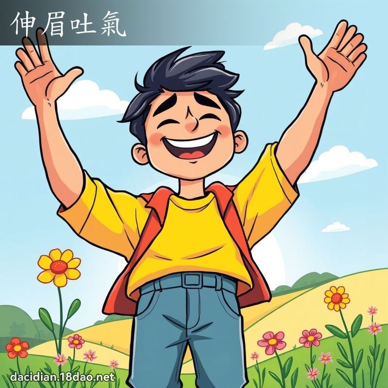 伸眉吐气 - 国语大辞典配图