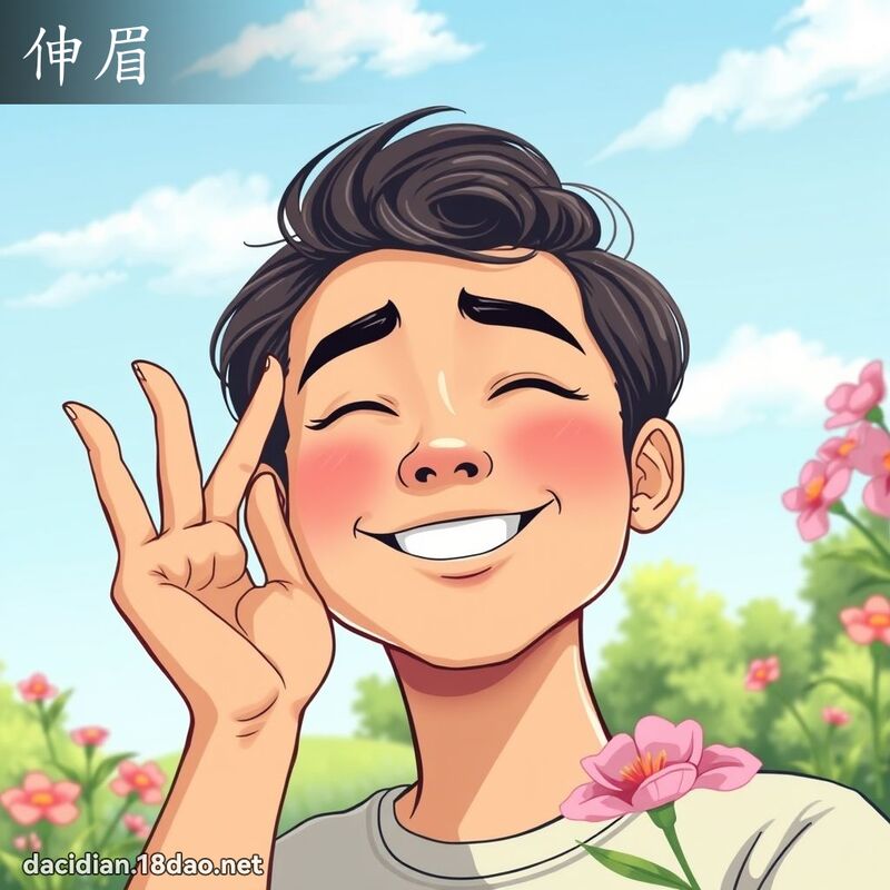 伸眉 - 国语大辞典配图