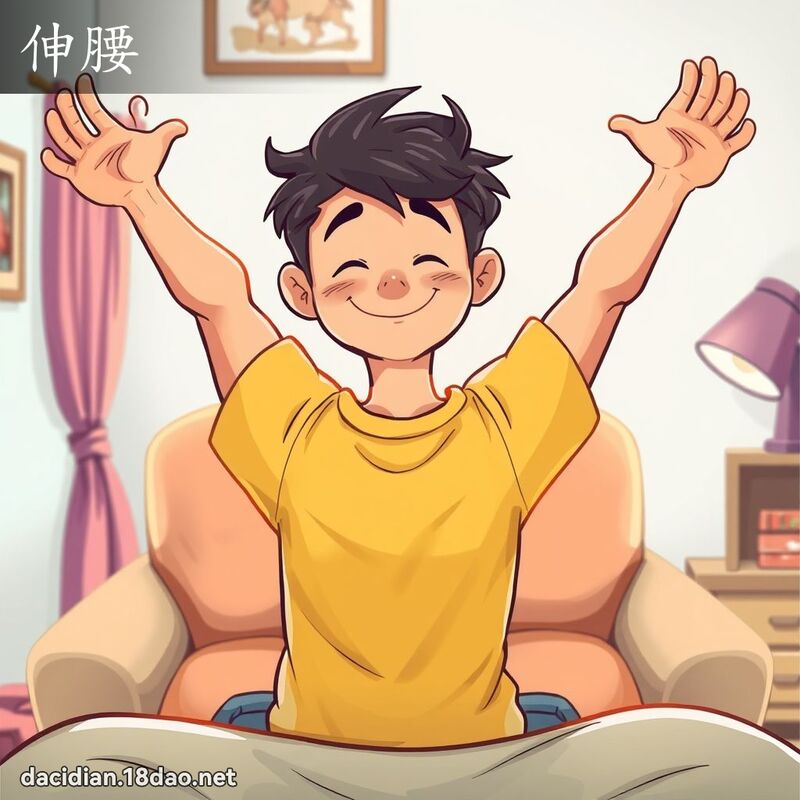 伸腰 - 國語大辭典配圖