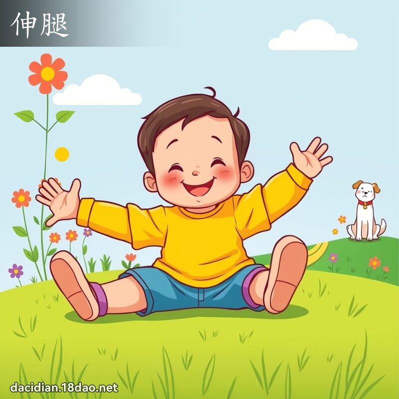 伸腿 - 國語大辭典配圖