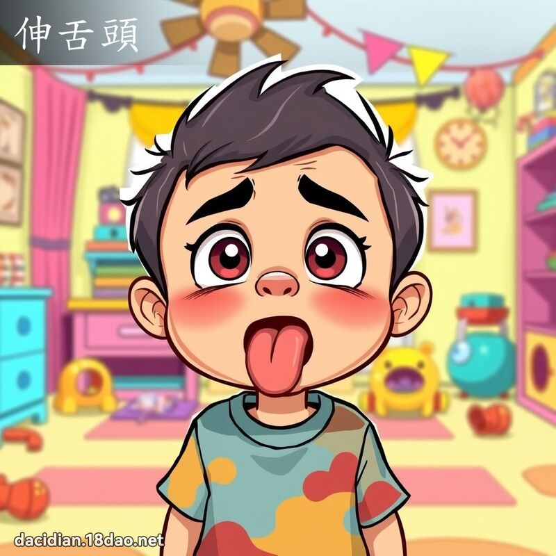 伸舌頭 - 國語大辭典配圖