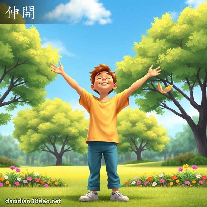 伸開 - 國語大辭典配圖
