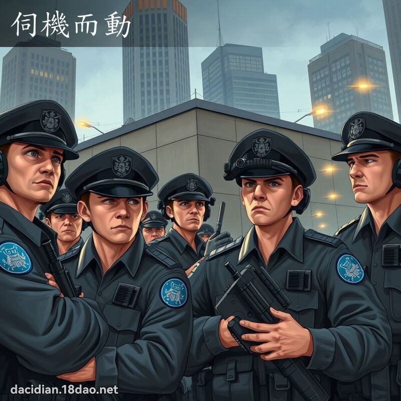 伺机而动 - 国语大辞典配图