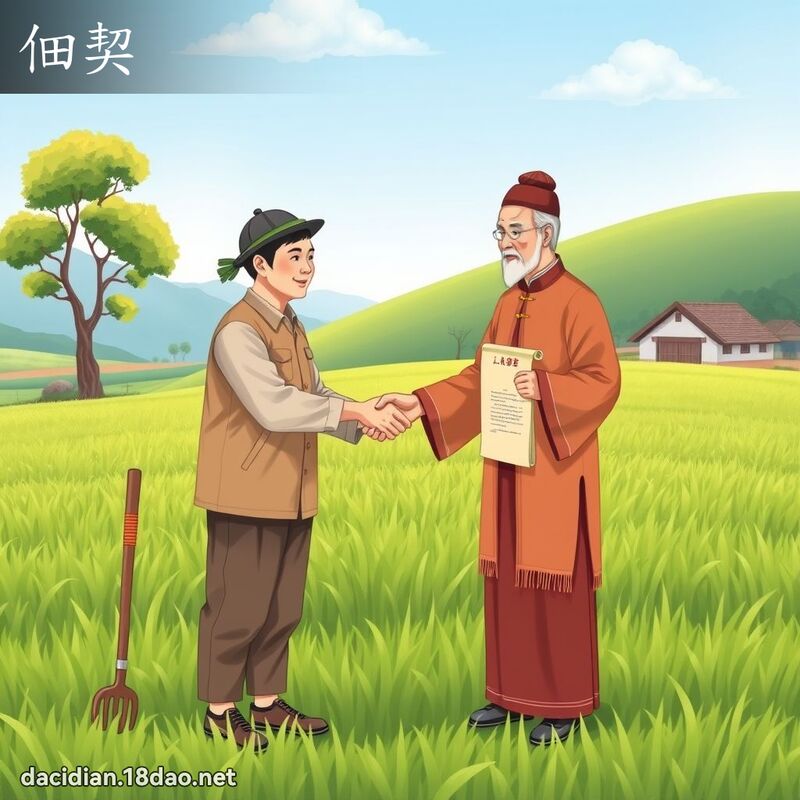 佃契 - 國語大辭典配圖