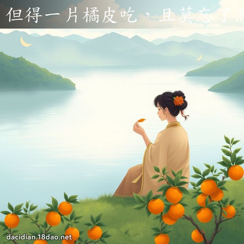 但得一片橘皮吃，且莫忘了洞庭湖 - 國語大辭典配圖
