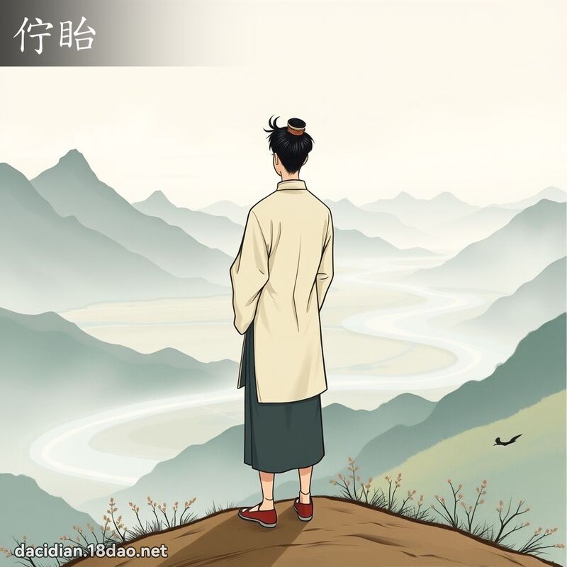 佇眙 - 國語大辭典配圖
