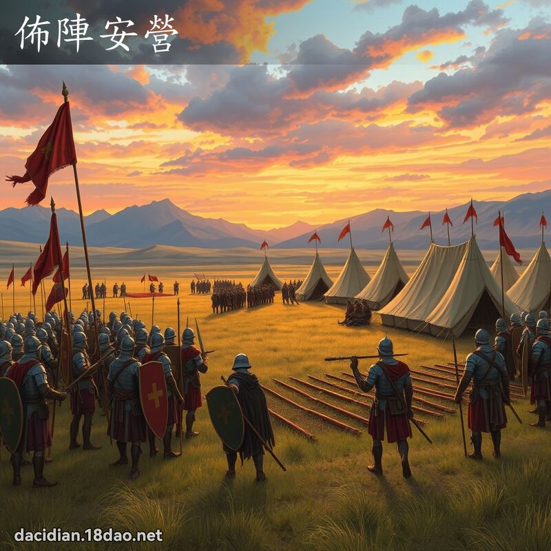 布阵安营 - 国语大辞典配图
