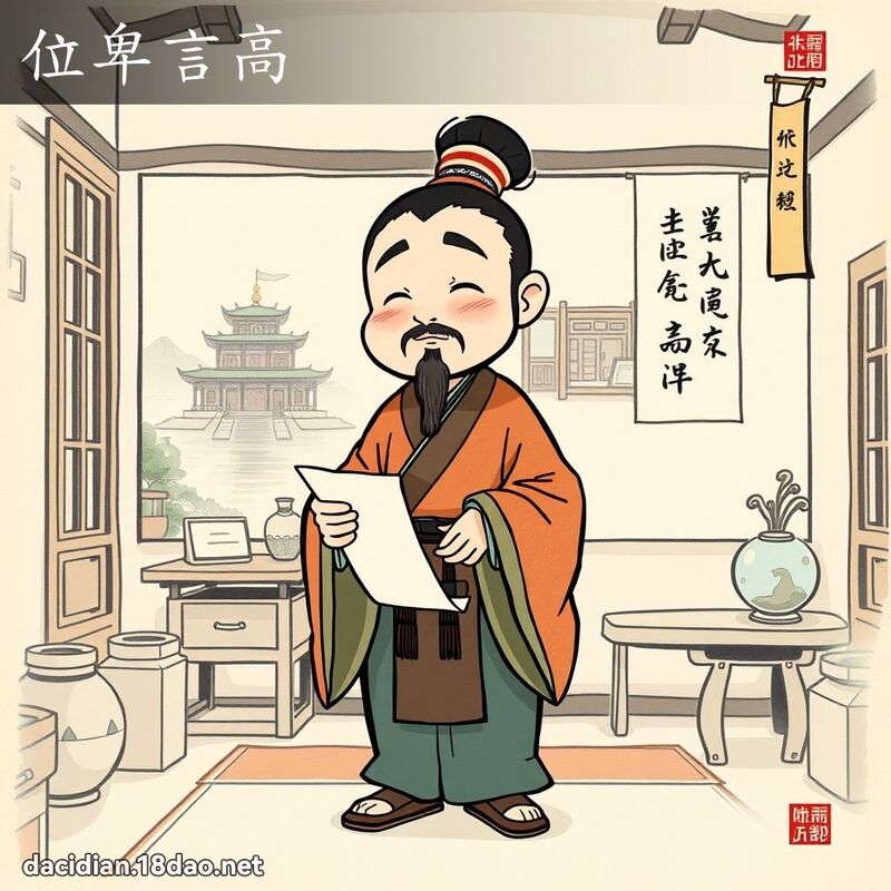 位卑言高 - 国语大辞典配图
