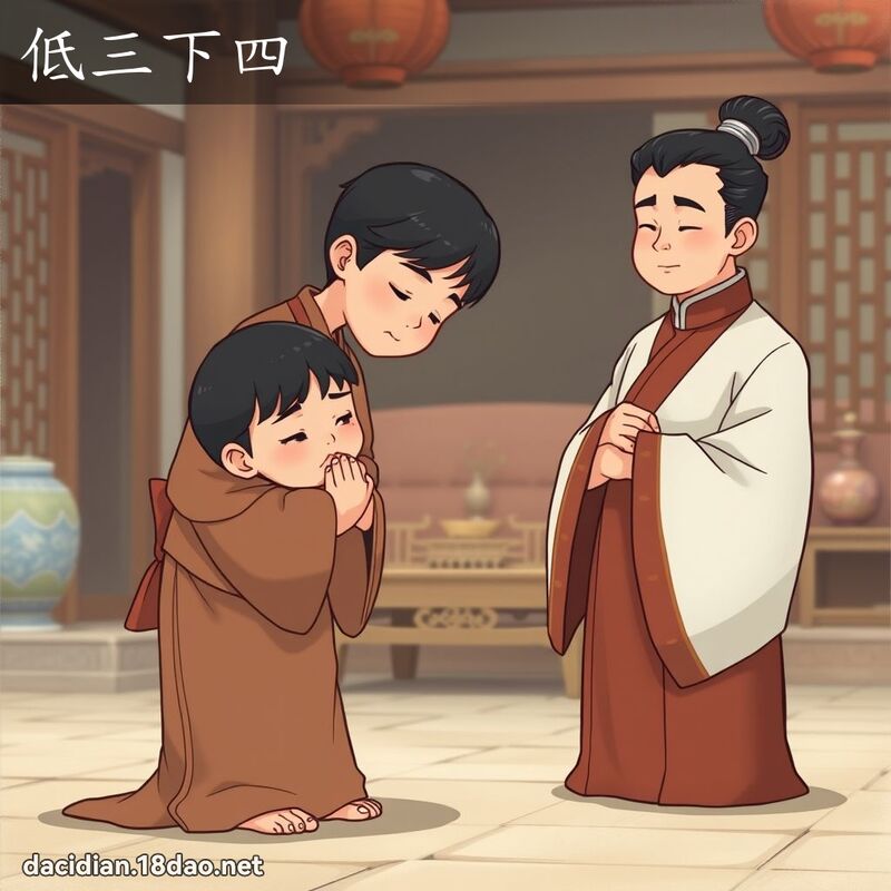 低三下四 - 國語大辭典配圖