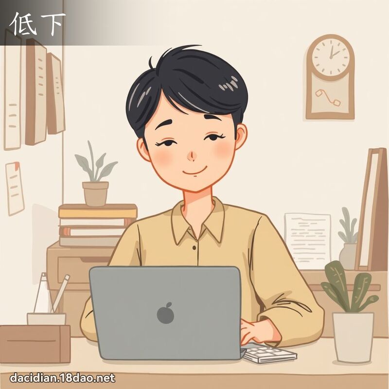 低下 - 國語大辭典配圖