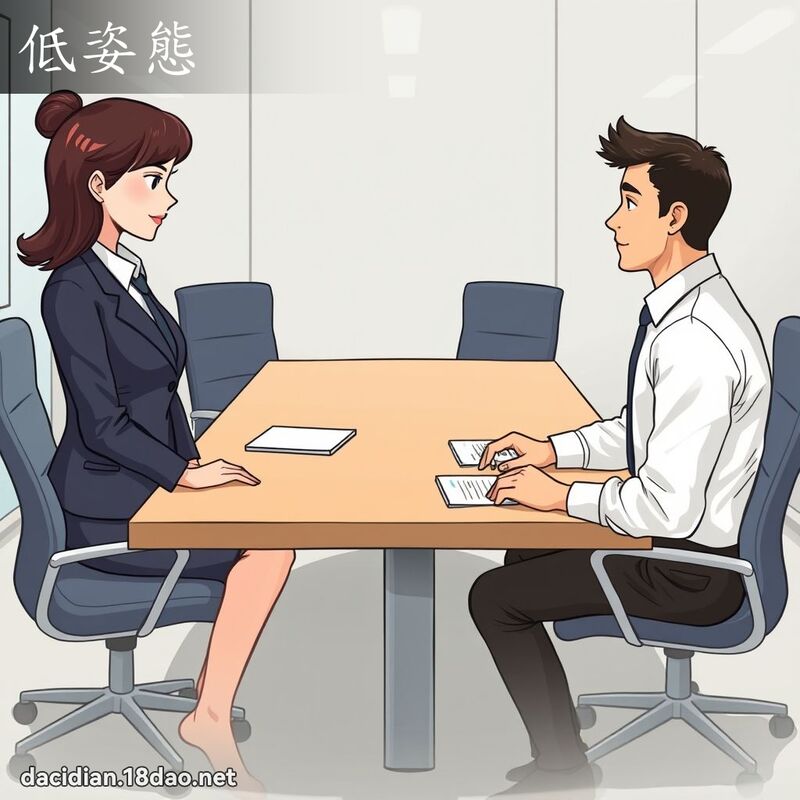 低姿態 - 國語大辭典配圖