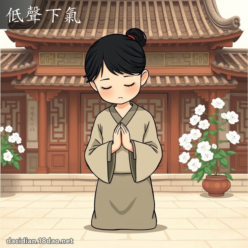 低聲下氣 - 國語大辭典配圖