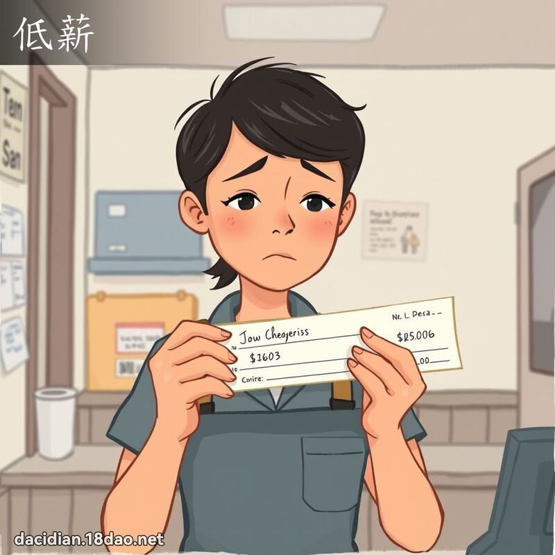低薪 - 國語大辭典配圖