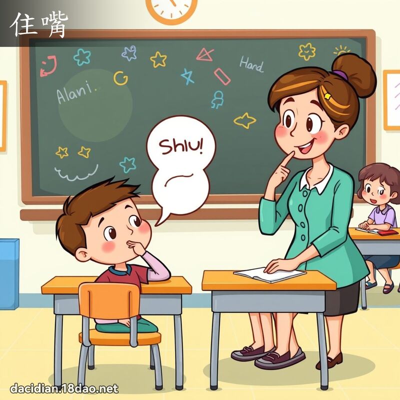 住嘴 - 国语大辞典配图