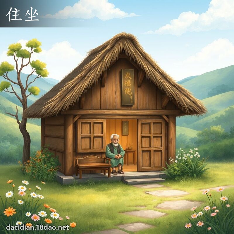 住坐 - 國語大辭典配圖