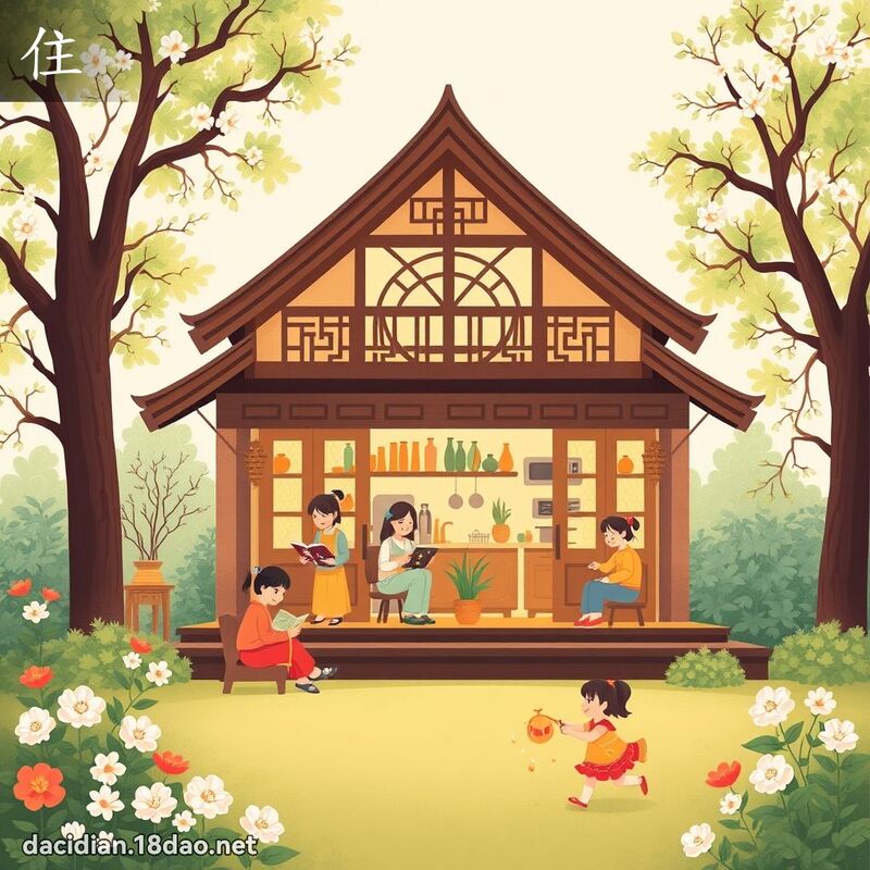 住 - 國語大辭典配圖