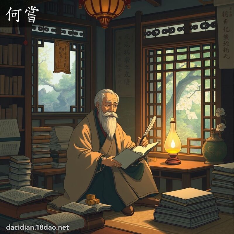 何嘗 - 國語大辭典配圖