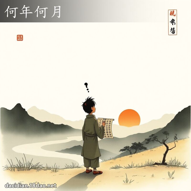 何年何月 - 国语大辞典配图