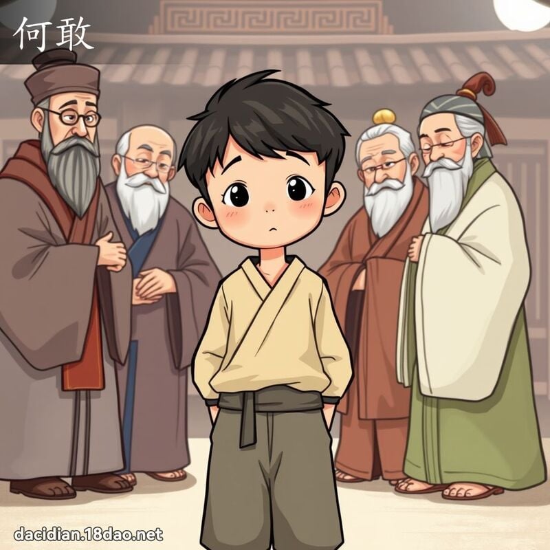 何敢 - 国语大辞典配图