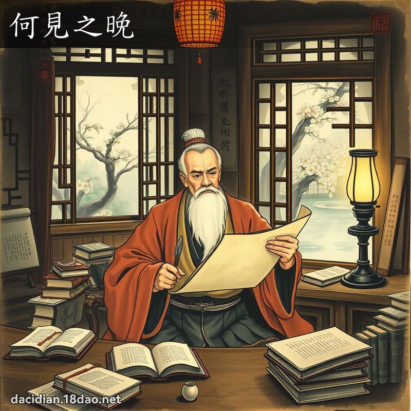 何见之晚 - 国语大辞典配图