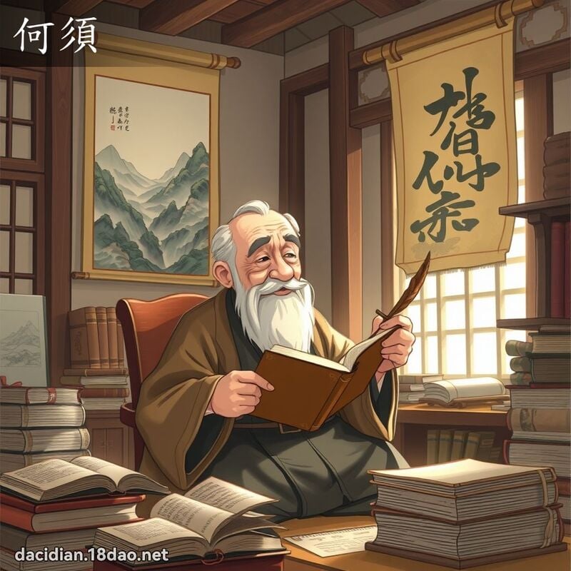 何须 - 国语大辞典配图