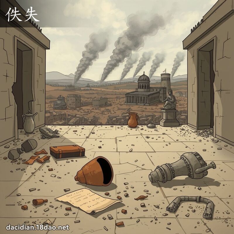 佚失 - 国语大辞典配图