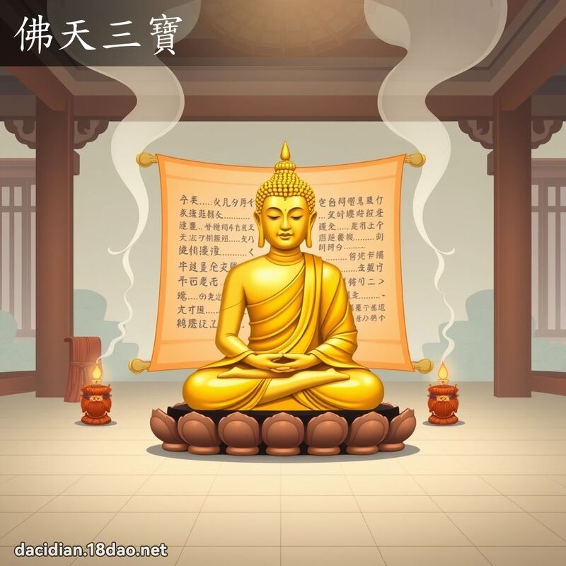 佛天三宝 - 国语大辞典配图