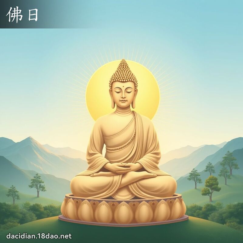 佛日 - 國語大辭典配圖