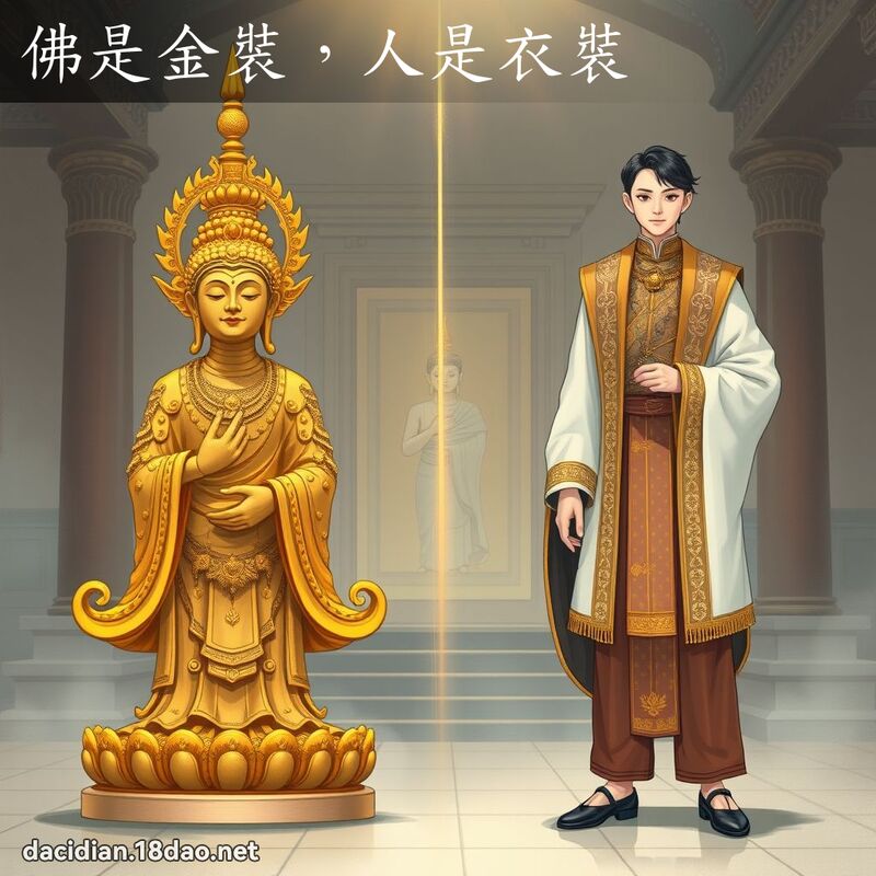 佛是金裝，人是衣裝 - 國語大辭典配圖