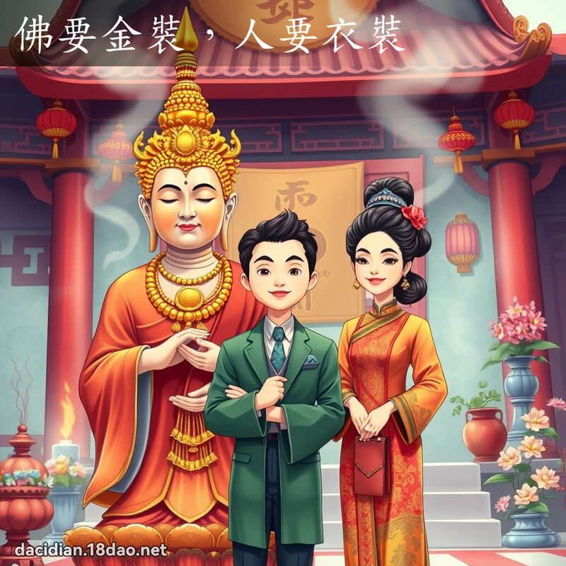 佛要金裝，人要衣裝 - 國語大辭典配圖