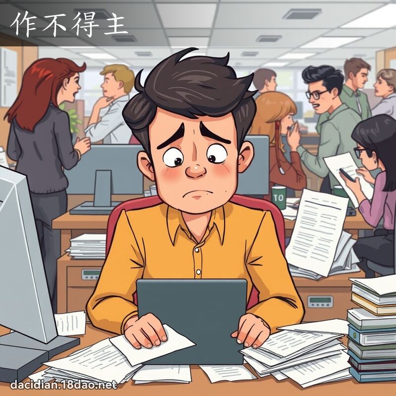 作不得主 - 国语大辞典配图