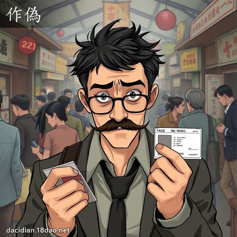 作偽 - 国语大辞典配图
