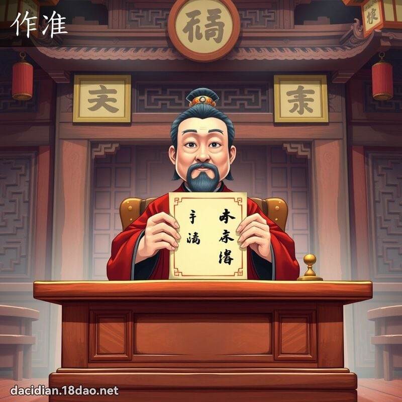 作准 - 國語大辭典配圖